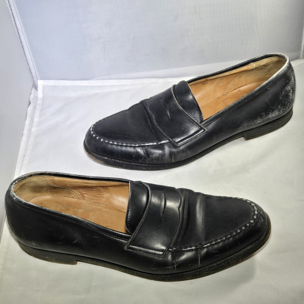 Peal & Co Brooks Brothers Lace Up Mens Dress Shoes Size 10 D Black Loafers *READ - Picture 2 of 12